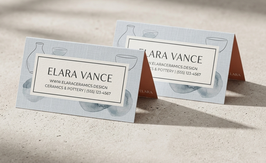 Folded Business Cards