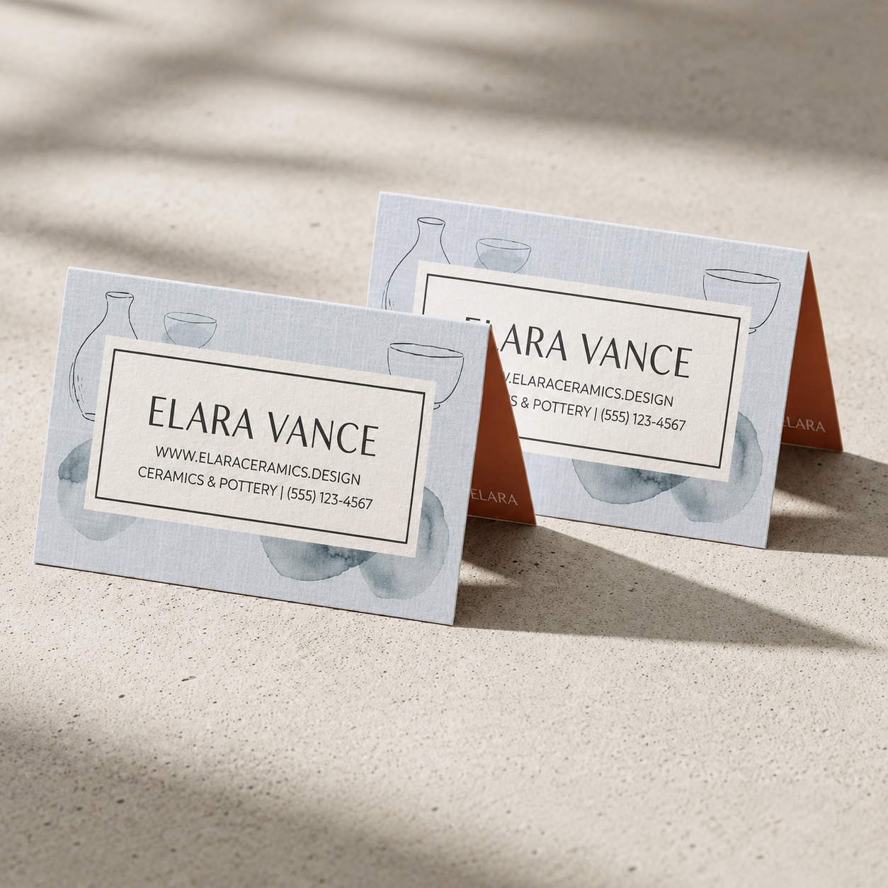 Folded Business Cards